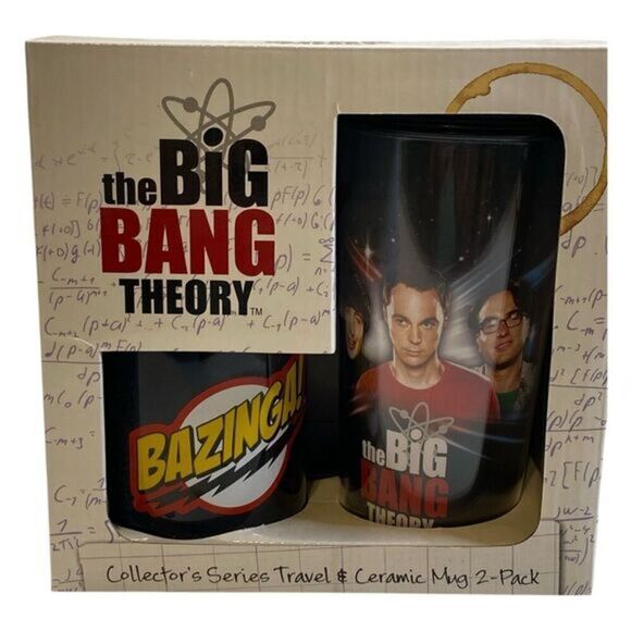 NIB The Big Bang Theory Collector's Series Mug Set - Traveler Mug & Ceramic Mug - Picture 1 of 8
